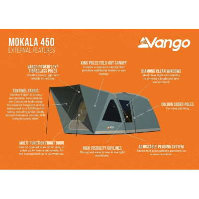Намет чотиримісний Vango Mokala 450 Mineral Green (TETMOKALA000001) (930839)
