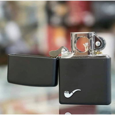 Запальничка Zippo (Зіппо) для трубки BLACK MATTE PIPE LIGHTER 218PL