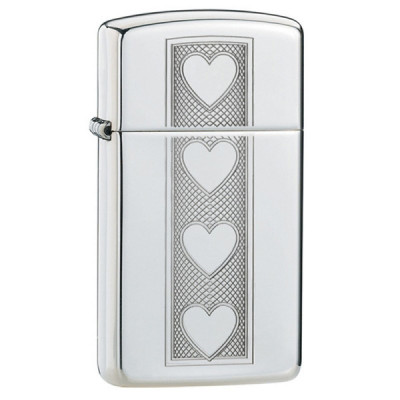 Запальничка Zippo (Зіппо) вузька HEART 28476
