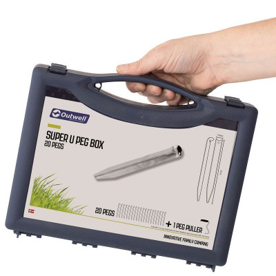 Кілочки Outwell Super U Peg Box 24 см 20 шт. Silver (650779) 928777