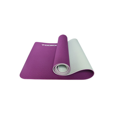 Килимок спортивний Toorx Yoga Professional TPE 183 х 60 х 0,6 см для йоги та фітнесу Burgundi/Perla (MAT-184) (931142)