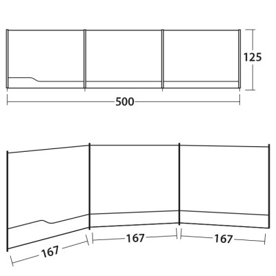 Тент пляжний Outwell Windscreen Grey (111161) (929035)