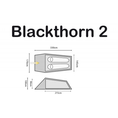 Намет двомісний Highlander Blackthorn 2 HMTC (TEN132-HC) (925876)