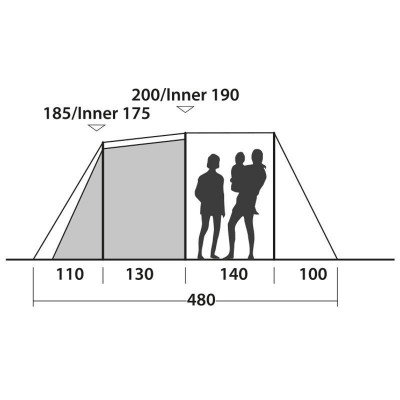 Намет п'ятимісний Easy Camp Huntsville 500 Green/Grey (120407) (929577)
