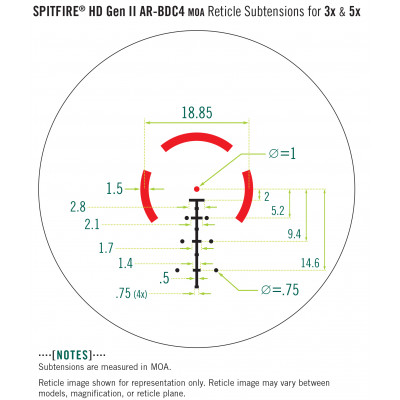 Приціл оптичний Vortex Spitfire 3x Prism II Scope AR-BDC4 Reticle (SPR-300) (929053)