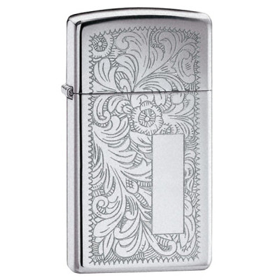 Запальничка Zippo вузька VENETIAN HIGH POLISH CHROME 1652