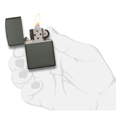 Запальничка Zippo (Зіппо) Regular Green Matte 221