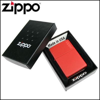 Запальничка Zippo (Зіппо) RED MATTE w/ZIPPO LOGO 233ZL