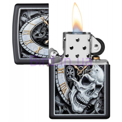 Запальничка Zippo (Зіппо) Skull Clock Design 29854