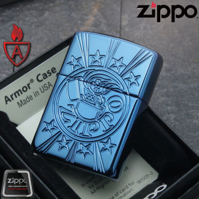 Запальничка  Zippo (Зіппо) Armor® HP Blue Starburst 46851