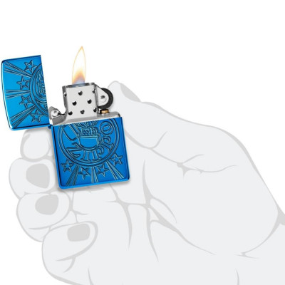 Запальничка  Zippo (Зіппо) Armor® HP Blue Starburst 46851