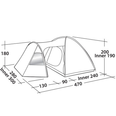 Намет п'ятимісний Easy Camp Eclipse 500 Rustic Green (120387) (928899)