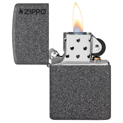 Запальничка бензинова ZIPPO Reg Iron Stone Logo Zippo  (211 ZL)