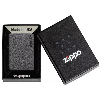 Запальничка бензинова ZIPPO Reg Iron Stone Logo Zippo  (211 ZL)