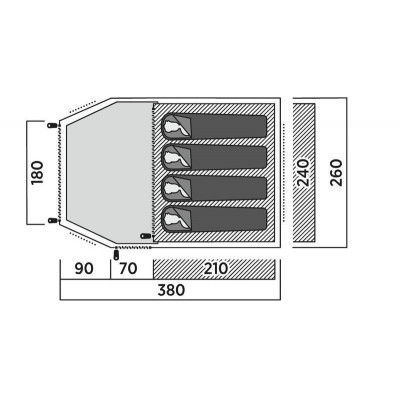 Намет чотиримісний Easy Camp Lomsdal 4 (120480) 931551