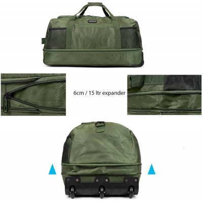 Сумка дорожня на колесах TravelZ Wheelbag Doubleloader foldable green 80(95)L  (603097) (931070)