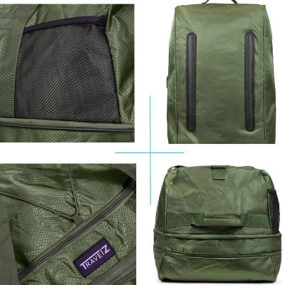 Сумка дорожня на колесах TravelZ Wheelbag Doubleloader foldable green 80(95)L  (603097) (931070)