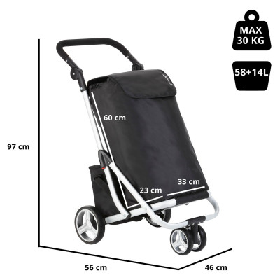 Сумка-візок ShoppingCruiser 3 Wheels 72 Black (604349) (927303)