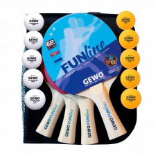 Набір для настільного тенісу Gewo Fun Time 4 Bats 10 Balls (96980000) (931302)