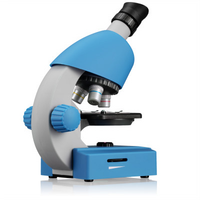 Мікроскоп Bresser Junior 40x-640x Blue з набором для дослідів та адаптером для смартфона (8851300WXH000) (923892)