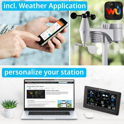 Метеостанція Bresser Professional WIFI Weather Centre 7in1 (WSX3001CM3LC2) (930417)