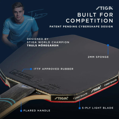 Ракетка для настільного тенісу Stiga Cybershape Future 3 Star FL (1213-0304-35) 931284 Ракетка для настільного тенісу Stiga Cybershape Future 3 Star FL (1213-0304-35) 931284