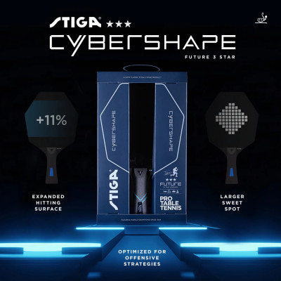 Ракетка для настільного тенісу Stiga Cybershape Future 3 Star FL (1213-0304-35) 931284 Ракетка для настільного тенісу Stiga Cybershape Future 3 Star FL (1213-0304-35) 931284