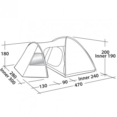 Намет п'ятимісний Easy Camp Eclipse 500 Rustic Green (120387) (928899)