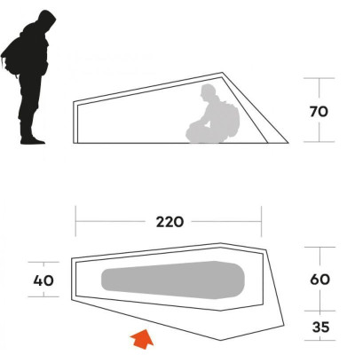 Намет одномісний Ferrino Piuma 1 Blue (9121400B) 931779 Намет одномісний Ferrino Piuma 1 Blue (9121400B) 931779