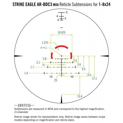 Приціл оптичний Vortex Strike Eagle 1-8x24 (AR-BDC3 IR) (SE-1824-2) (929467)