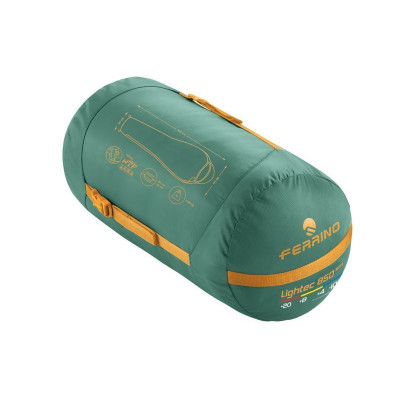 Спальний мішок Ferrino Lightec SM 850/+4°C Green/Yellow Left (86651IVV) (928102)