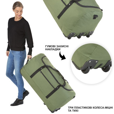 Сумка дорожня на колесах TravelZ Wheelbag 100 Liter Green (603095) (930793)