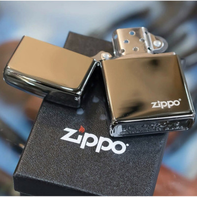 Запальничка Zippo BLACK ICE w/ZIPPO LOGO 150 ZL