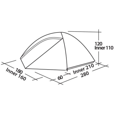 Намет тримісний Easy Camp Meteor 300 Rustic Green (120393) (929021)