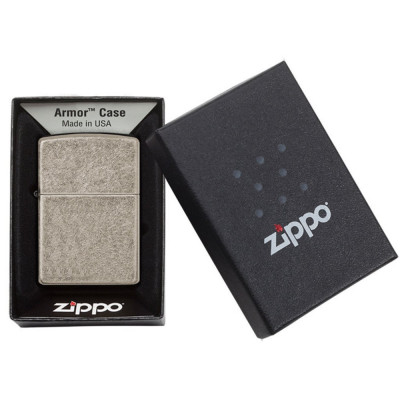 Запальничка Zippo (Зіппо) Armor Antq Silver Plt 28973