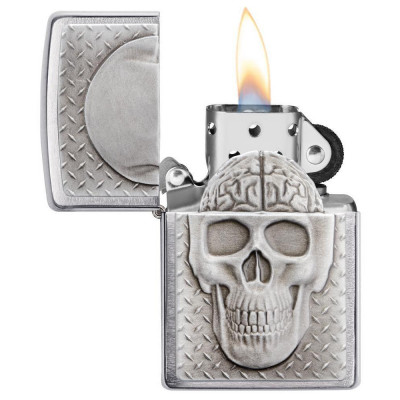 Запальничка Zippo Skull with Brain Surprise 29818