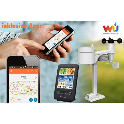Метеостанція Bresser Weather Center 5-in-1 V WIFI Professional colour (7002585) (930104)