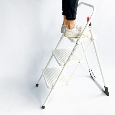 Драбина Rolser Taburete M/11 UNE 3 щаблі Blanco (MET004-1024) (931177)