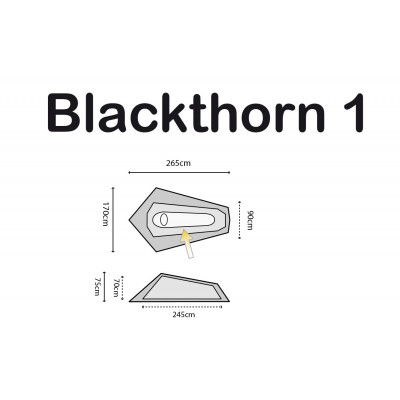 Намет одномісний Highlander Blackthorn 1 HMTC (TEN131-HC) (925508)
