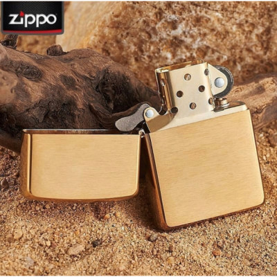 Запальничка Zippo (Зіппо) BR FIN SOLID BRASS 204B