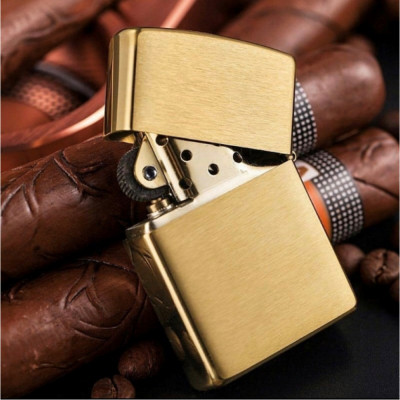 Запальничка Zippo (Зіппо) BR FIN SOLID BRASS 204B