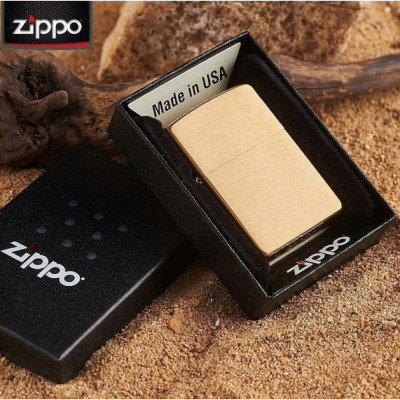 Запальничка Zippo (Зіппо) BR FIN SOLID BRASS 204B