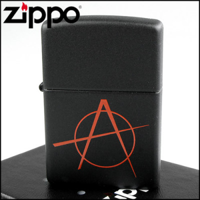 Запальничка Zippo BLACK MATTE ANARCHY 20842