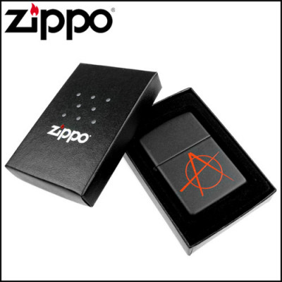 Запальничка Zippo BLACK MATTE ANARCHY 20842