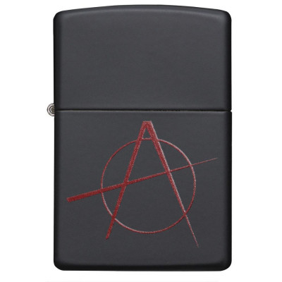 Запальничка Zippo BLACK MATTE ANARCHY 20842