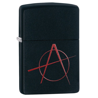 Запальничка Zippo BLACK MATTE ANARCHY 20842