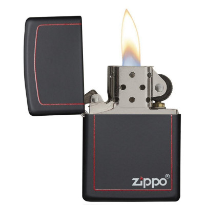 Запальничка Zippo (Зіппо) BLACK MATTE w/ZIPPO BORDER 218 ZB