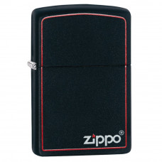 Запальничка Zippo (Зіппо) BLACK MATTE w/ZIPPO BORDER 218 ZB