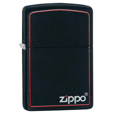 Запальничка Zippo (Зіппо) BLACK MATTE w/ZIPPO BORDER 218 ZB