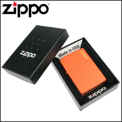 Запальничка Zippo ORANGE MATTE w/ZIPPO LOGO 231ZL